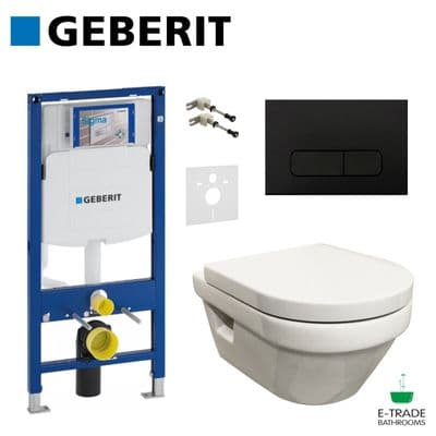 GEBERIT UP320 Frame V&B Architectura WC+black matte flush plate