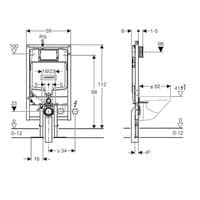 GEBERIT UP720 +IDEAL STANDARD WALL HUNG WC TESI AQUABLADE TOILET +SOFT CLOSING SEAT