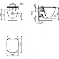 GEBERIT UP720 +IDEAL STANDARD WALL HUNG WC TESI AQUABLADE TOILET +SOFT CLOSING SEAT