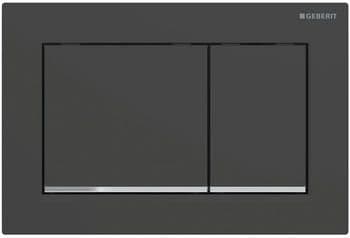 Geberit vibration flush plate for 2-volume flushing black matt chrom 115.080.14.1