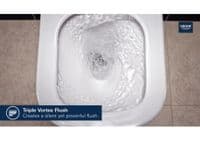 GROHE EURO CERAMIC RIMLESS WALL HUNG WC TOILET PURE GUARD WITH SOFT CLOSING SEAT