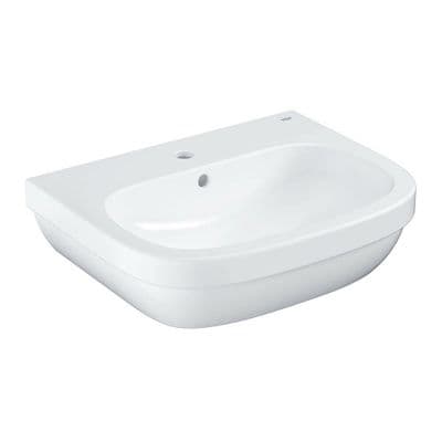 GROHE EURO CERAMIC WALL HUNG 1 TAP HOLE BASIN 55cm 39336000