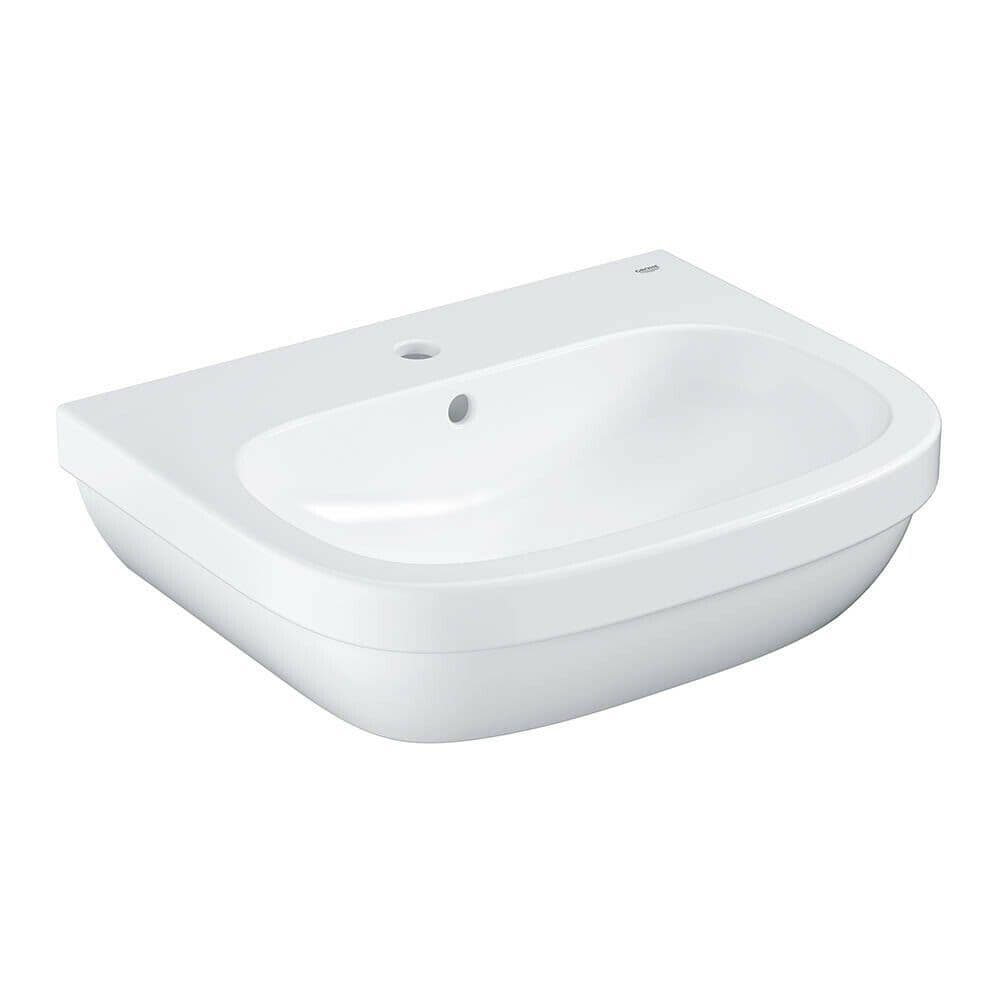 GROHE EURO CERAMIC WALL HUNG BASIN 55cm 39336000 with BAULOOP MIXER TAP ...