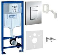 GROHE RAPID SL FRAME 5IN1 + RIMLESS WC TOILET PAN + QUALITY SOFT CLOSING SEAT