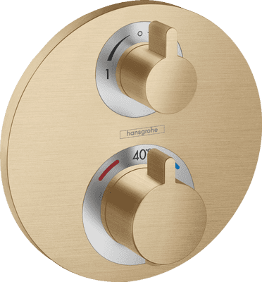 Hansgrohe Ecostat S Thermostat for concealed installation for 2 functions 15758140 brushed bronze