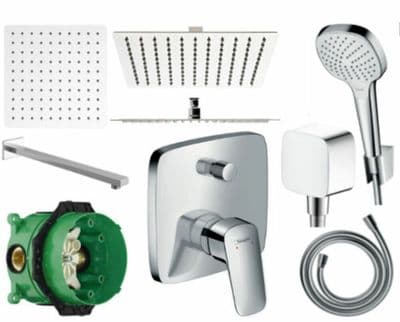 HANSGROHE LOGIS 71405 Concealed Shower Mixer Kit with Slim 30cm Rainfall Head
