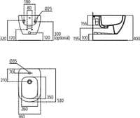 IDEAL STANDARD WALL HUNG TESI AQUABLADE WC + TESI BIDET + GROHE RAPID SL FRAMES