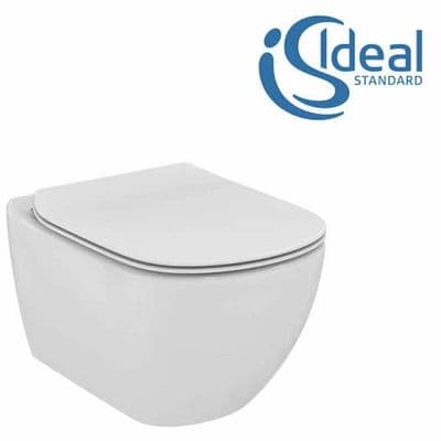 IDEAL STANDARD WALL HUNG WC TESI AQUABLADE TOILET WITH SOFT CLOSING SLIM SEAT