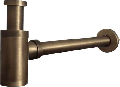 Mexen basin siphon drain round, antique bronze - 79950-30