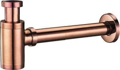 Mexen basin siphon drain round, rose gold - 79950-60