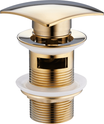 Mexen click-clack drain square with overflow, gold - 79926-50