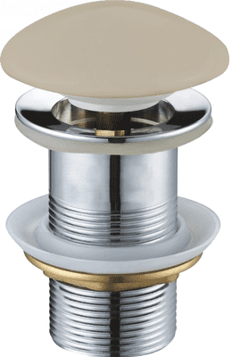 Mexen click-clack round, beige ceramic mat - 79910-62