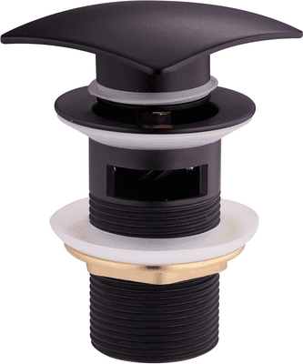 Mexen click-clack square with overflow, black - 79926-70