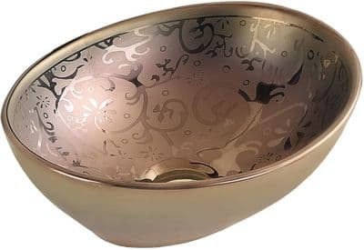 Mexen Elza washbasin 40 x 33 cm, gold - 21014053