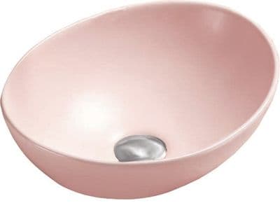 Mexen Elza, washbasin 40 x 33 cm, pink mat - 21014044