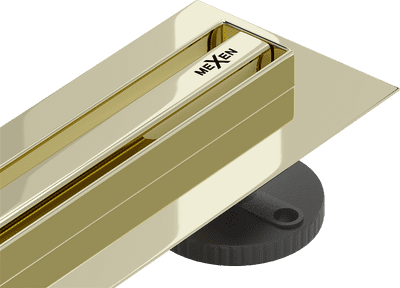 Mexen Flat 360 Slim linear rotary floor drain 80 cm, gold  1541080