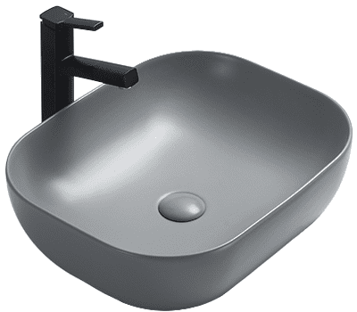 Mexen Rita washbasin 45 x 32 cm, grey light matt - 21084561
