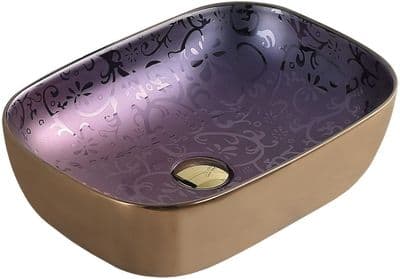 Mexen Rita, washbasin 45 x 32 cm, purple - 21084557
