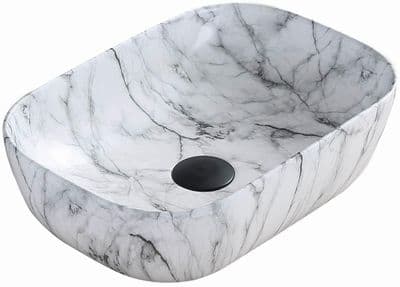 Mexen Rita washbasin 45 x 32 cm, white stone - 21084591