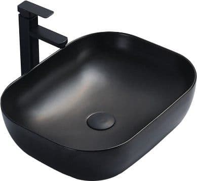 Mexen Rosa, washbasin 50 x 40 cm, black mat - 21095085