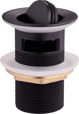 Mexen washbasin drain rotary with overflow, black - 79923-70