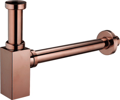 Mexen washbasin square siphon drain, rose gold - 79960-60