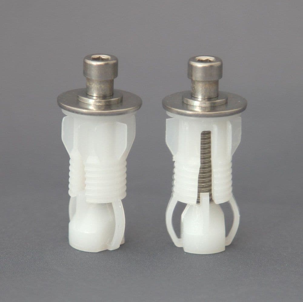 ROCA PAIR REMOVABLE HINGE TOP FIX PEG TOILET SEAT FIXING KIT SET AI0002500R