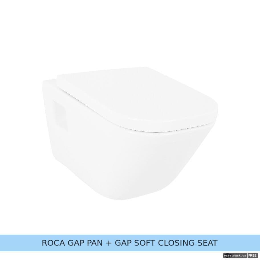 ROCA The Gap WallHung WC Pan with ROCA The Gap Soft Closing Toilet Seat
