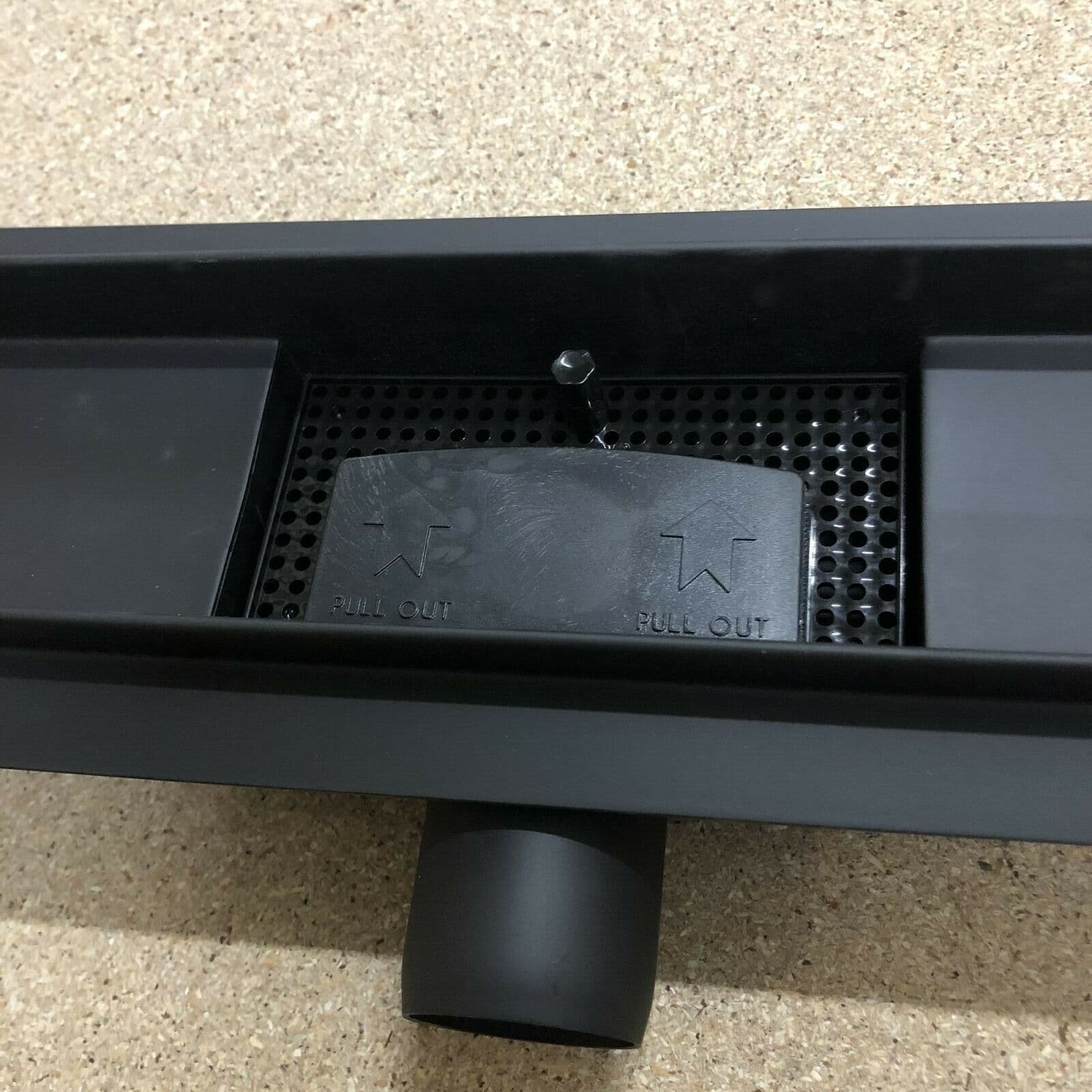 STAINLESS STEEL BLACK LINEAR SHOWER DRAIN WETROOM BATHROOM GULLY TRAP ...