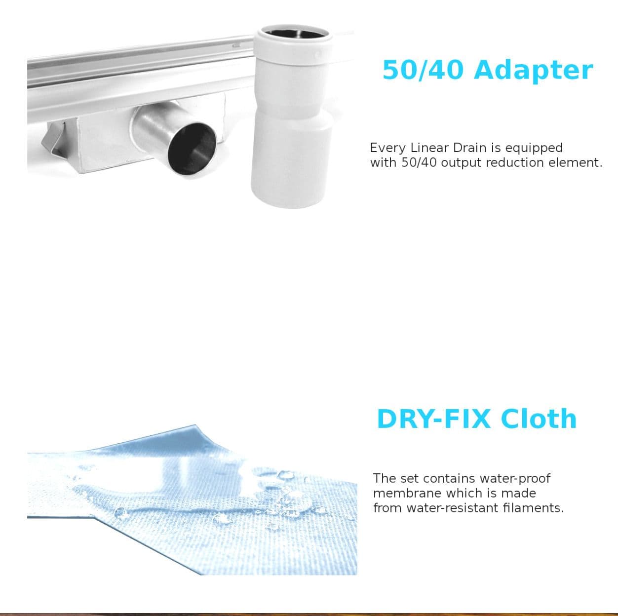 STAINLESS STEEL FLOOR LINEAR SHOWER DRAIN BATHROOM WETROOM TRAP CHANNEL ...