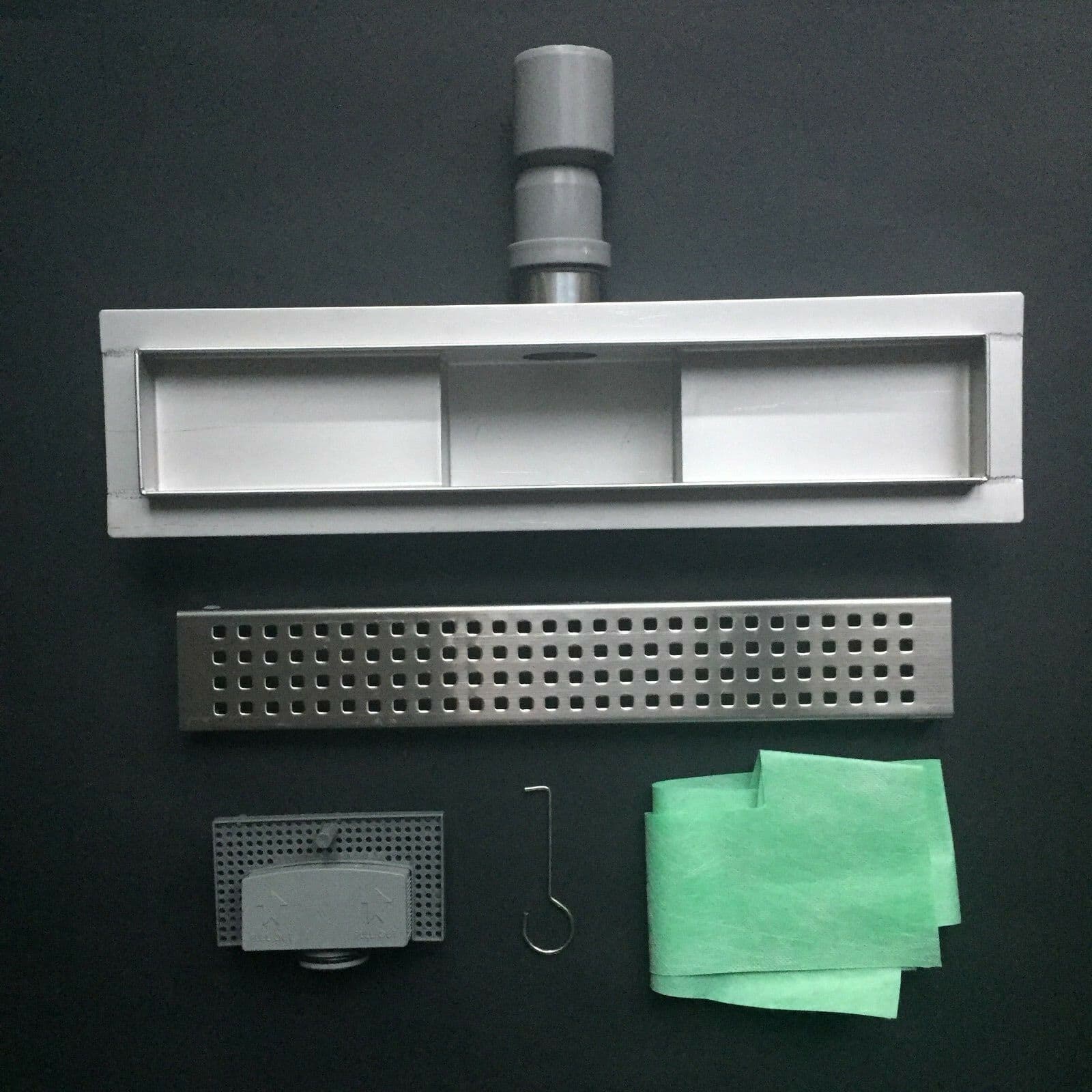 STAINLESS STEEL LINEAR FLOOR SHOWER DRAIN WET ROOM BATHROOM CHANNEL ...