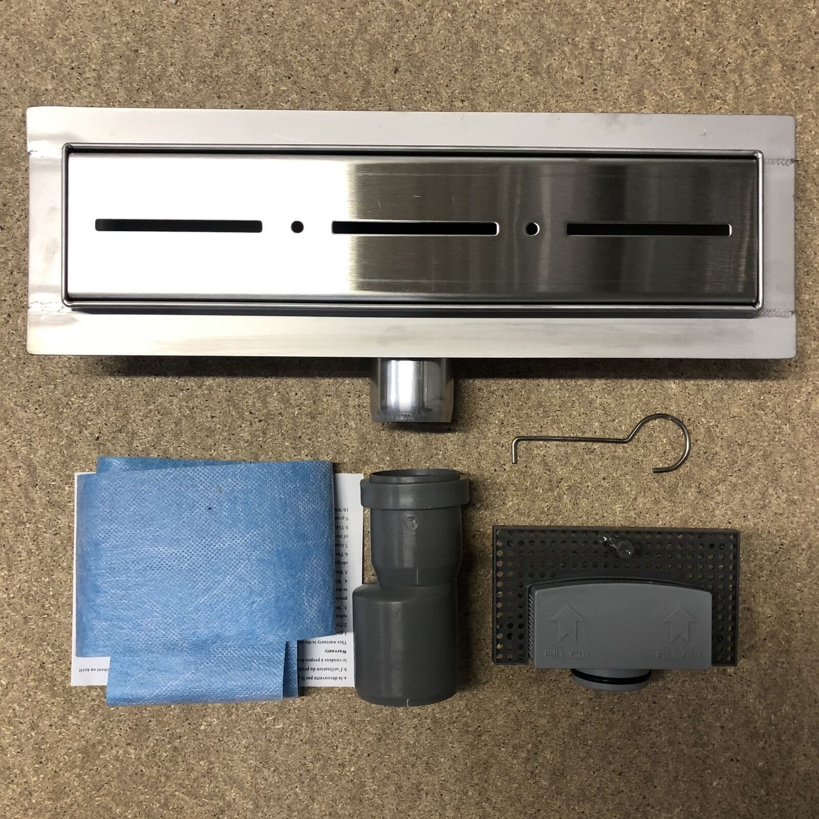 STAINLESS STEEL LINEAR FLOOR SHOWER DRAIN WET ROOM BATHROOM CHANNEL