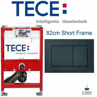 TECE 82cm WC TOILET FRAME + BLACK FLUSH PLATE NOW
