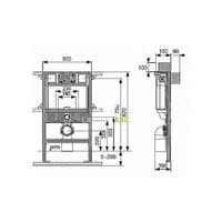 TECE 82cm WC TOILET FRAME FLUSH PLATE WALL HUNG RIMLESS WC SOFT CLOSING