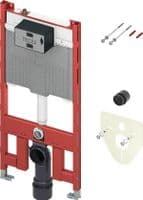 TECE 8cm SLIM FRAME + FLUSH PLATE + COMPACT RIMLESS WALL HUNG TOILET SOFT CLOSING