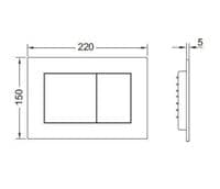 TECE 8cm SLIM FRAME + FLUSH PLATE + COMPACT RIMLESS WALL HUNG TOILET SOFT CLOSING