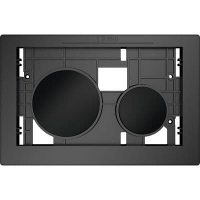 Tece TECEloop - flush plate  no top cover, black pushbuttons  9.240.667