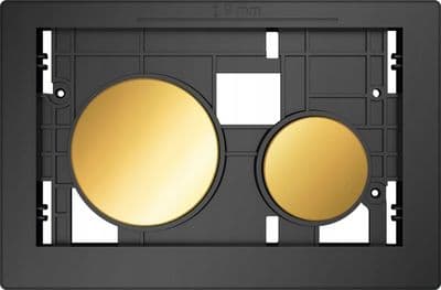 Tece TECEloop - flush plate no top lid, gold buttons 9240668