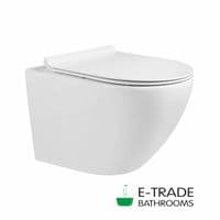 TECE TOILET FRAME  GLASS FLUSH PLATE   WALL HUNG COMPACT RIMLESS WC SOFT CLOSING