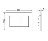 TECE WC SHORT FRAME 82cm FLUSH PLATE COMPACT RIMLESS WALL HUNG TOILET SOFT CLOSING