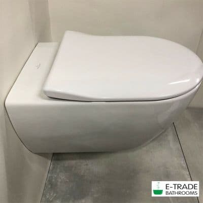VILLEROY & BOCH SUBWAY WC wall hung toilet pan + Slim Soft Closing Seat