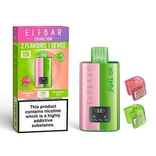 Elfbar Dual 10k - Rechargeable Disposable Pod Device - Strawberry Edition - FROM £9.95