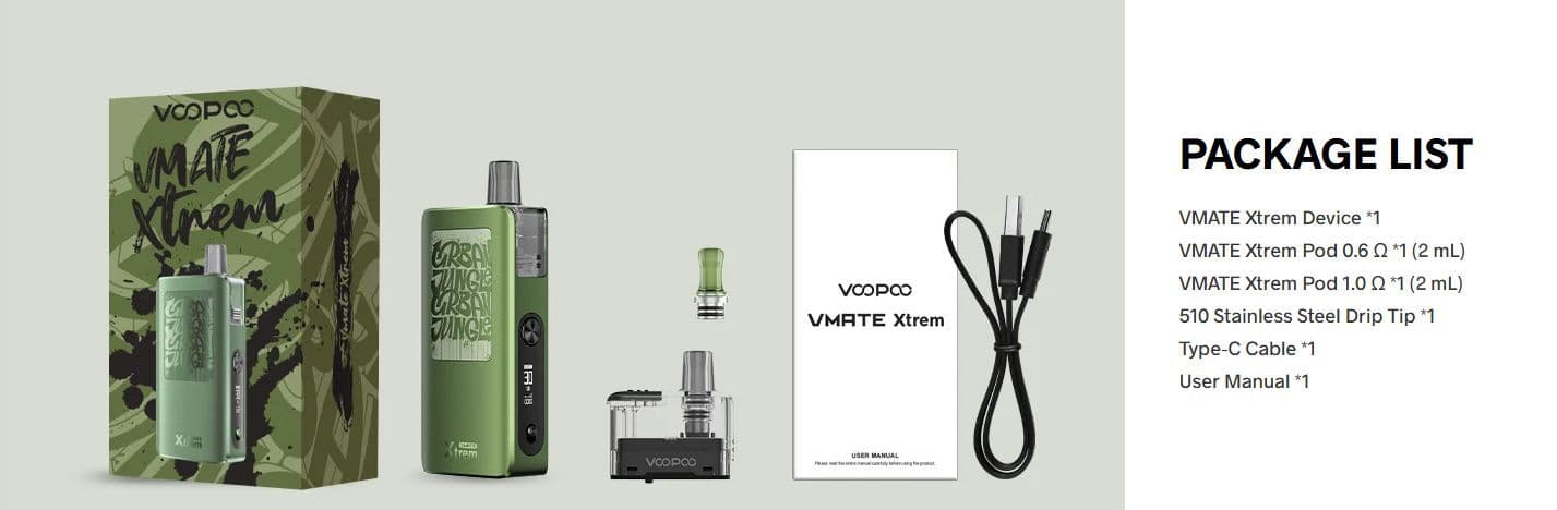 voopoo Argus A pod kit box contents