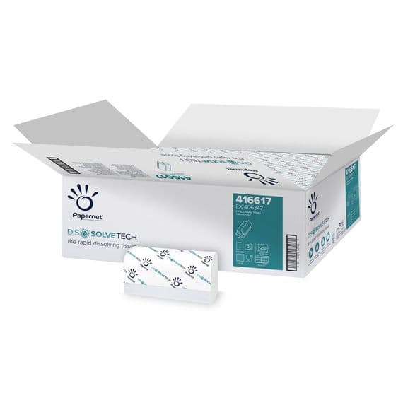 Dissolvetech Z-Fold Hand Towel with Dissolve Tech technology