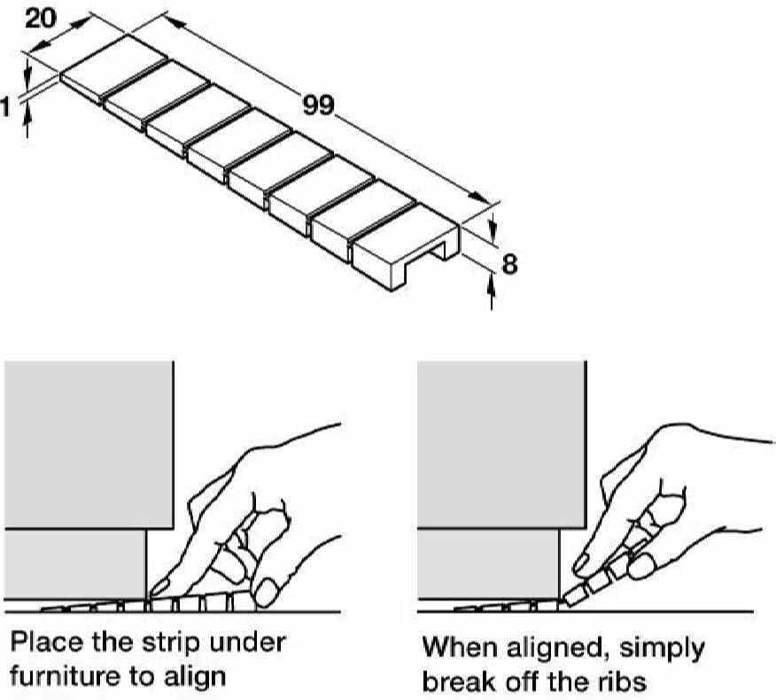 Wedge Alignment Design 10 pack of furniture wedge alignment levellers brown 1mm to 8mm ...