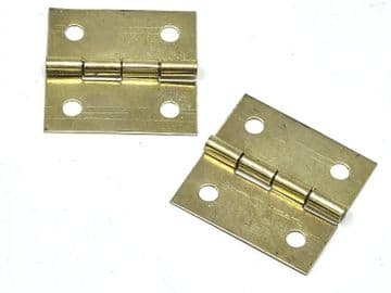 2 x Hinges Box 25x25mm Dollhouse Jewellery Wooden Box Butterfly Gold Colour C097
