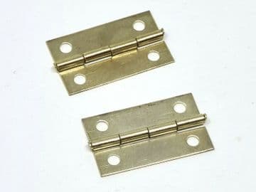 2 x Hinges Box 29x18mm Dollhouse Jewellery Wooden Box Butterfly Gold Colour C096