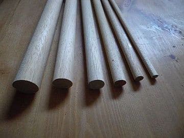 30cm Wooden Craft Sticks - Hardwood Dowels Poles CHOOSE QUANTITY & DIAMETER