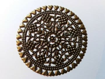 4 x Antique Filigree Centres 60mm dia Jewellery Wooden Box Embellishment C027