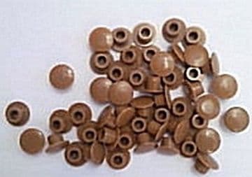 50 Beech Plastic 5mm Kitchen Cabinet Hole covers Caps FREEPOST